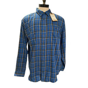 prAna Dolberg Flannel Shirt Mens Medium Plaid Button Down Long Sleeve MRSP $79